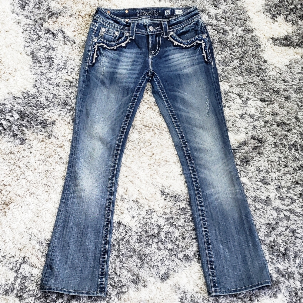 **SOLD**  Miss Me Boot Cut Jean's.  Size 26. - Picture 2 of 9